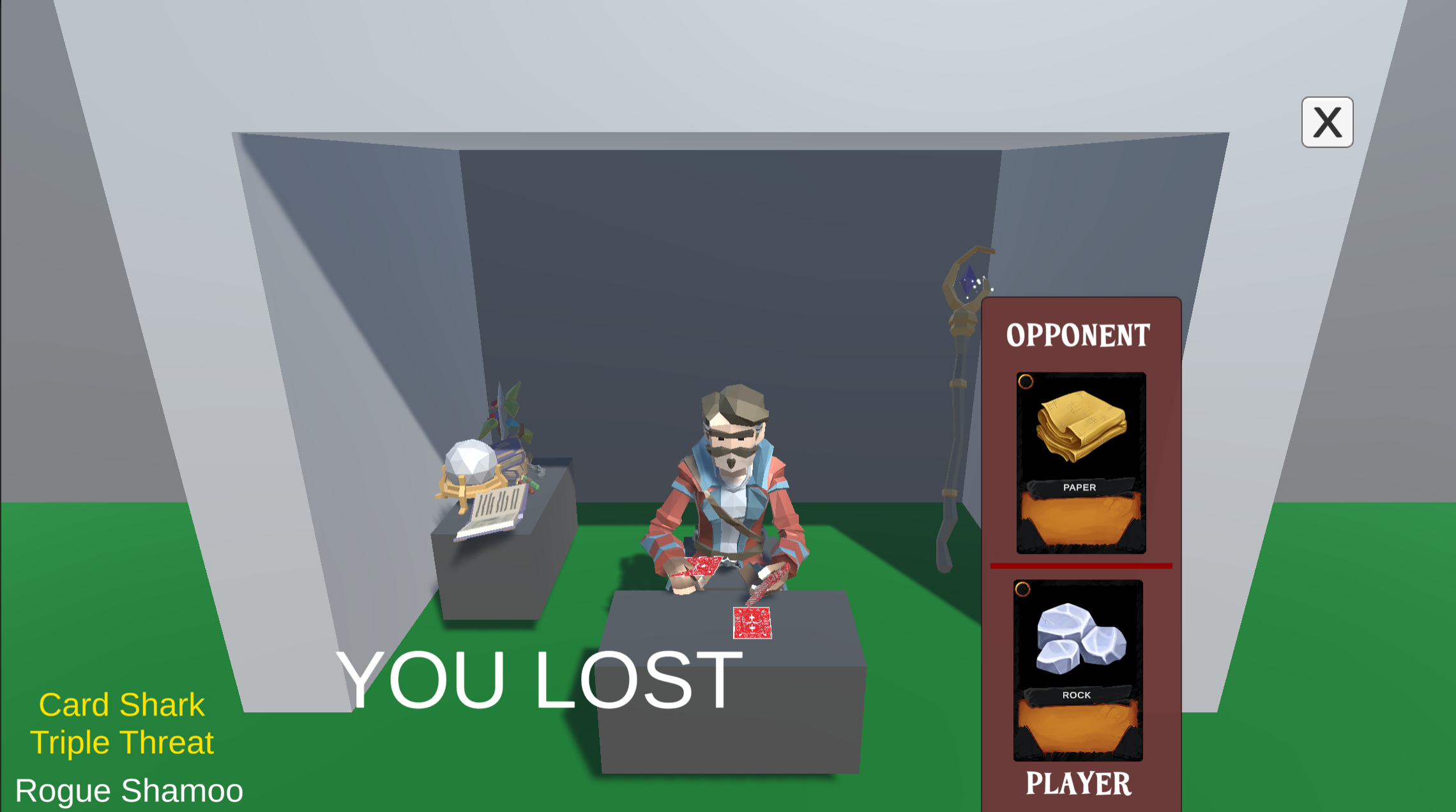 Card Shark Triple Threat you lost game over