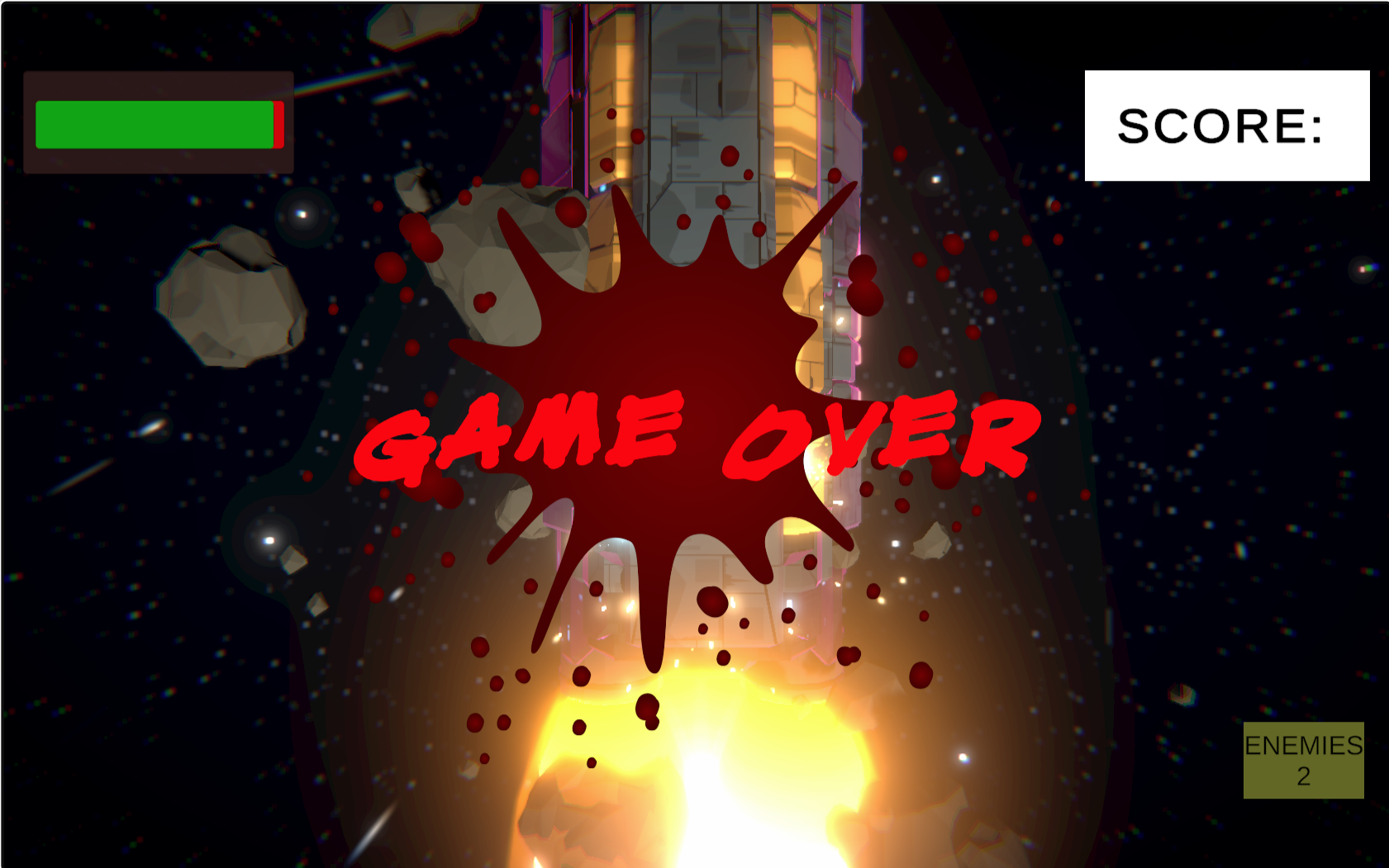 Convoy Defender game over explosion
