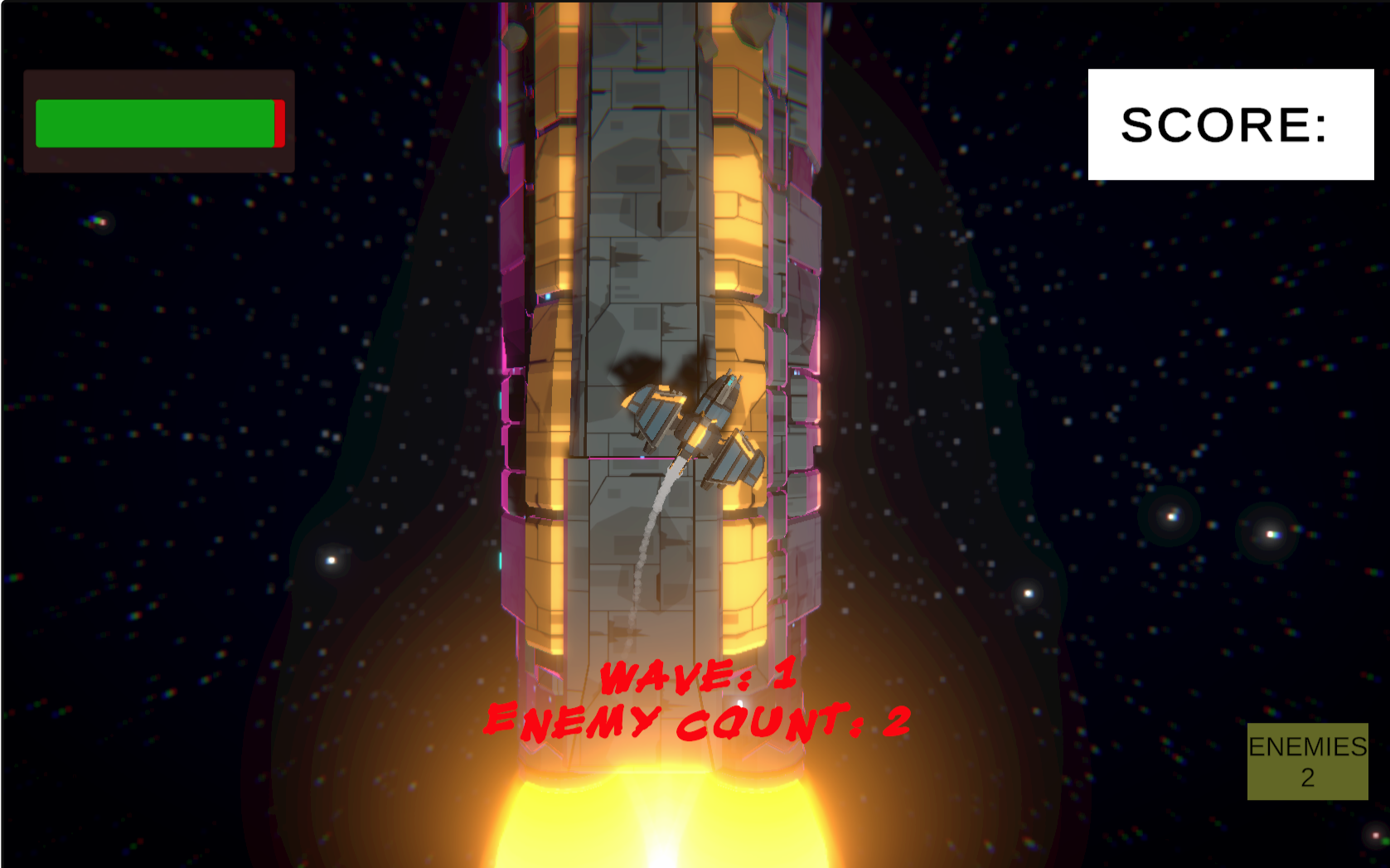 Convoy Defender wave 1 enemy count HUD