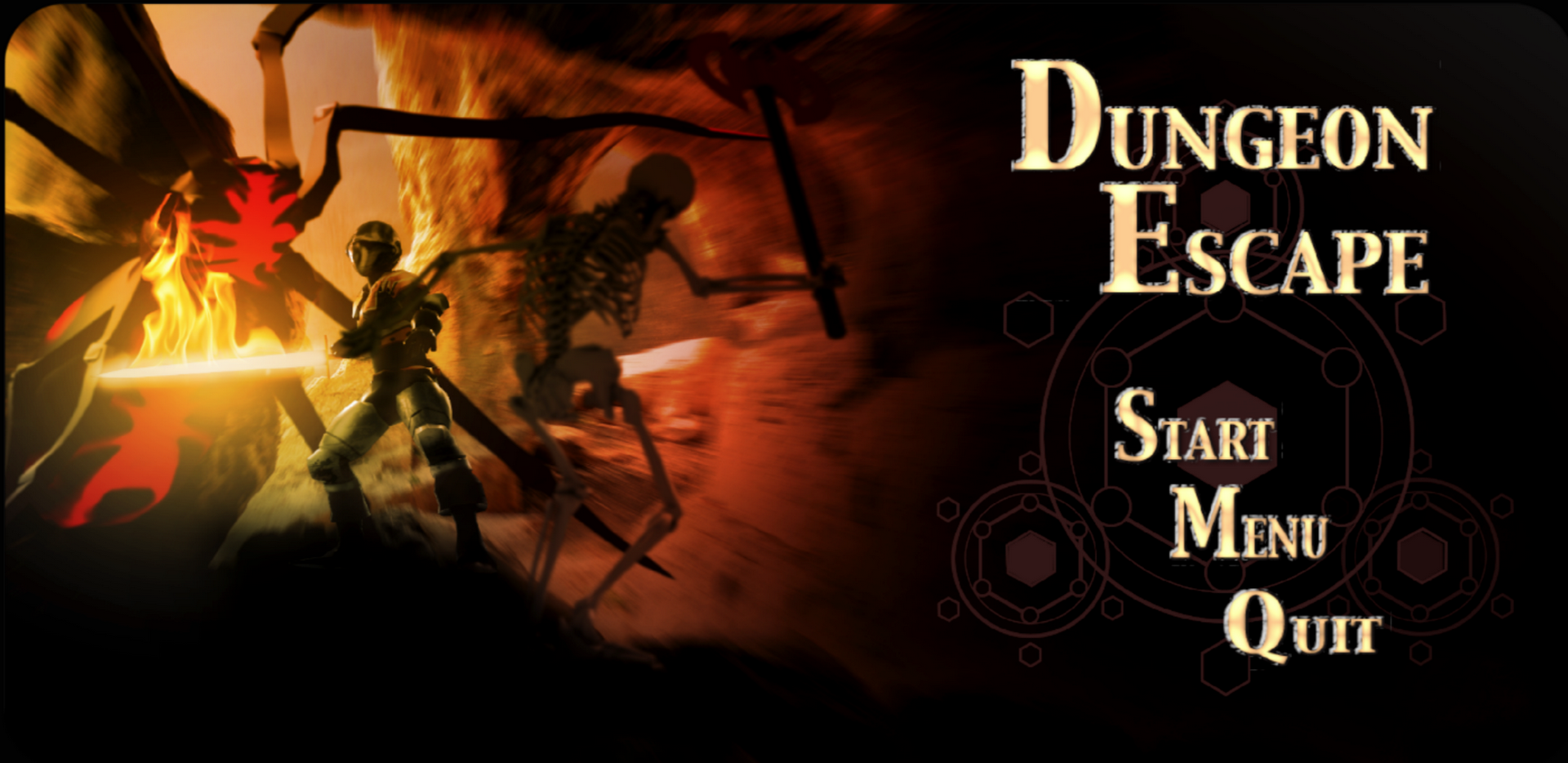 2D Mobile Adventure start menu