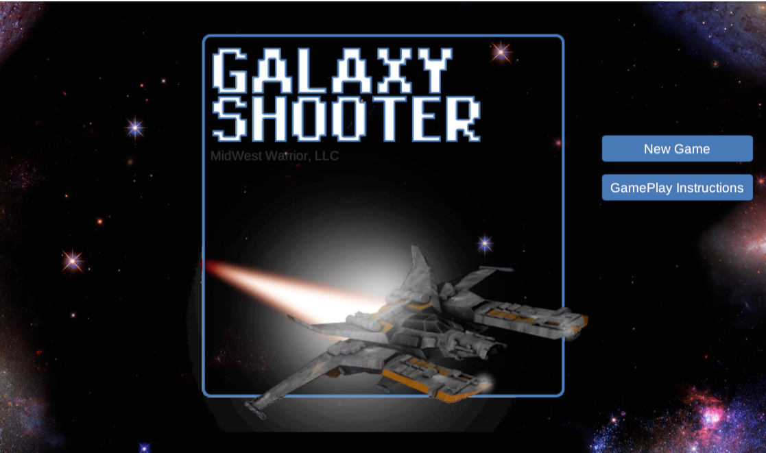 Galaxy Shooter title screen