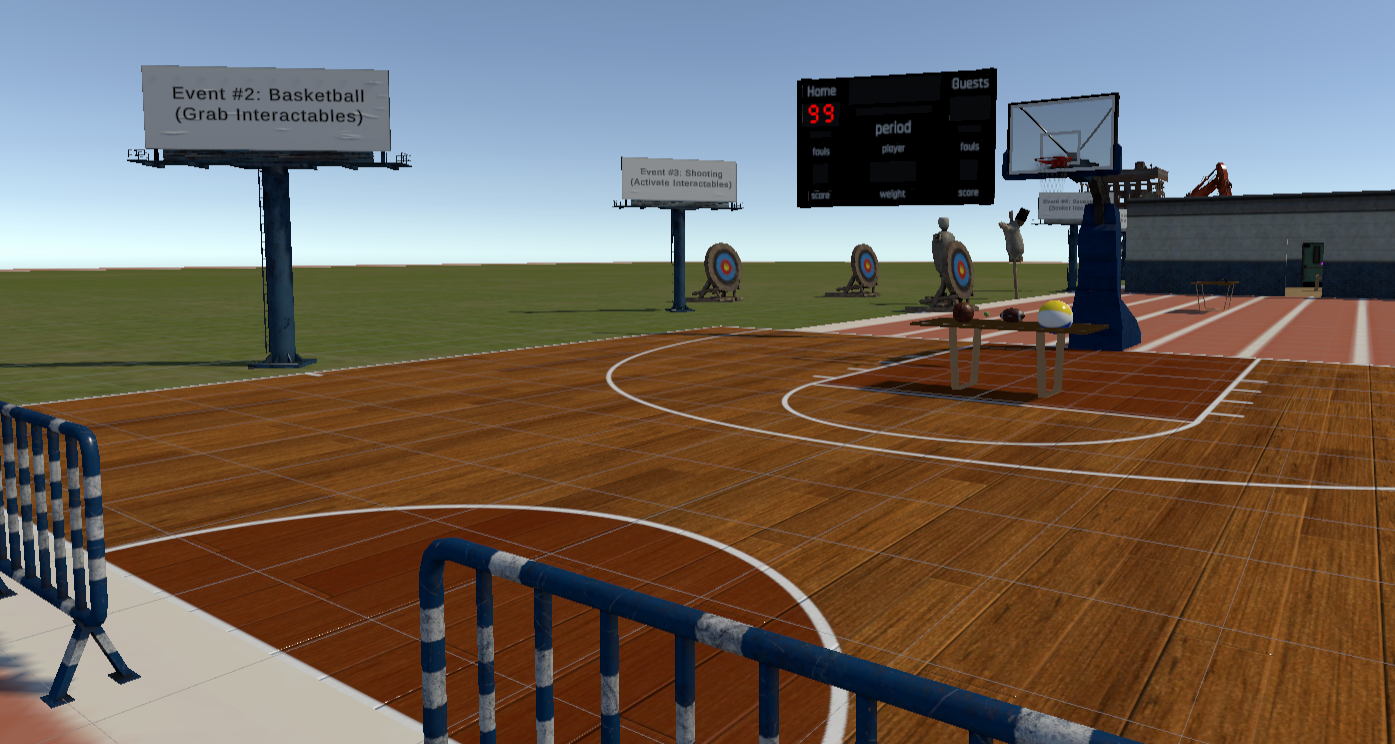 No-Code VR basketball court