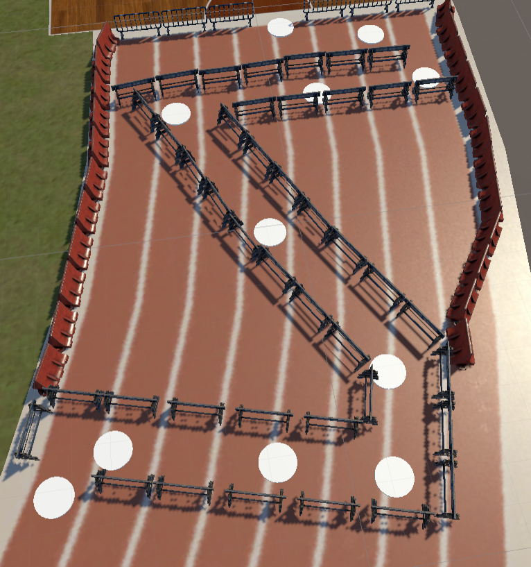 No-Code VR equestrian arena overhead