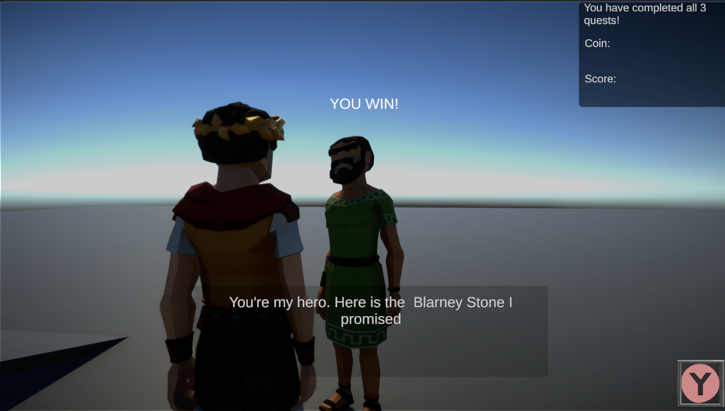 Roman Quest Conquest quest completion win screen