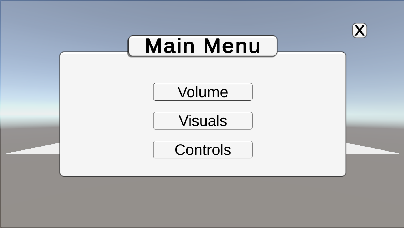 Unity Sound System main menu UI