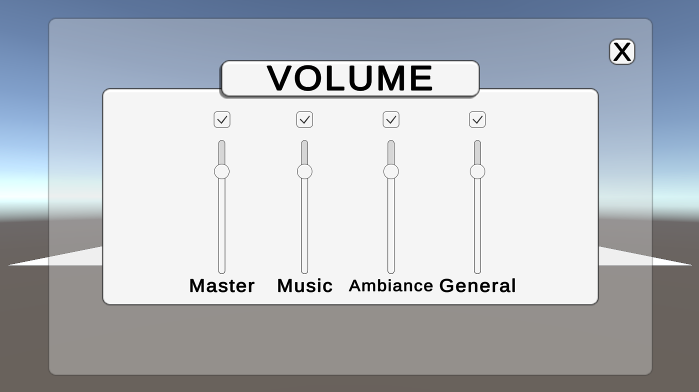 Unity Sound System volume sliders